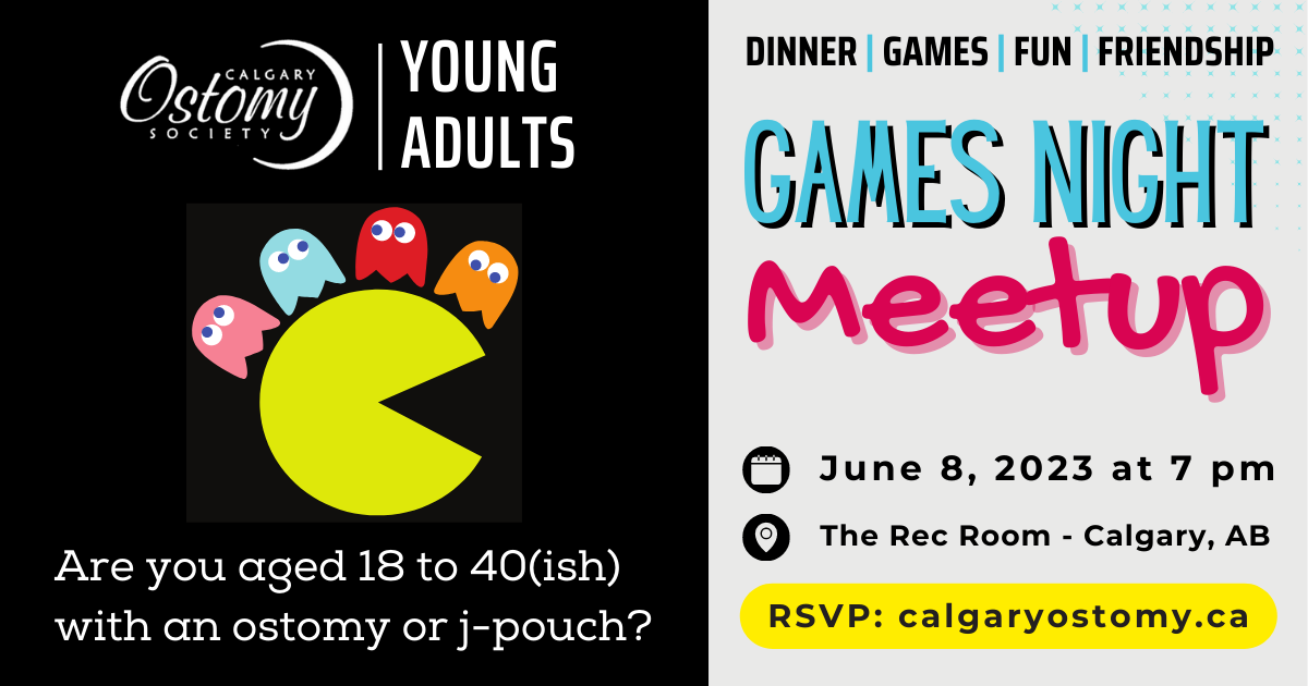 Calgary Ostomy Young Adults Group Games Night Meetup June 2023